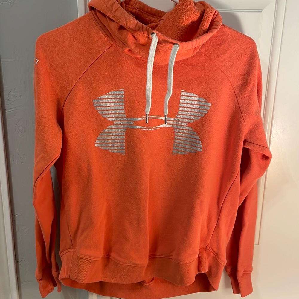 orange under armour sweatshirt